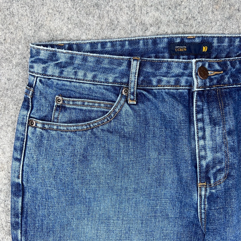 J Crew Jeans Womens 10 Blue Wide Leg Boot Cut Baggy Cotton Denim Pants Y2K VTG - Picture 3 of 12